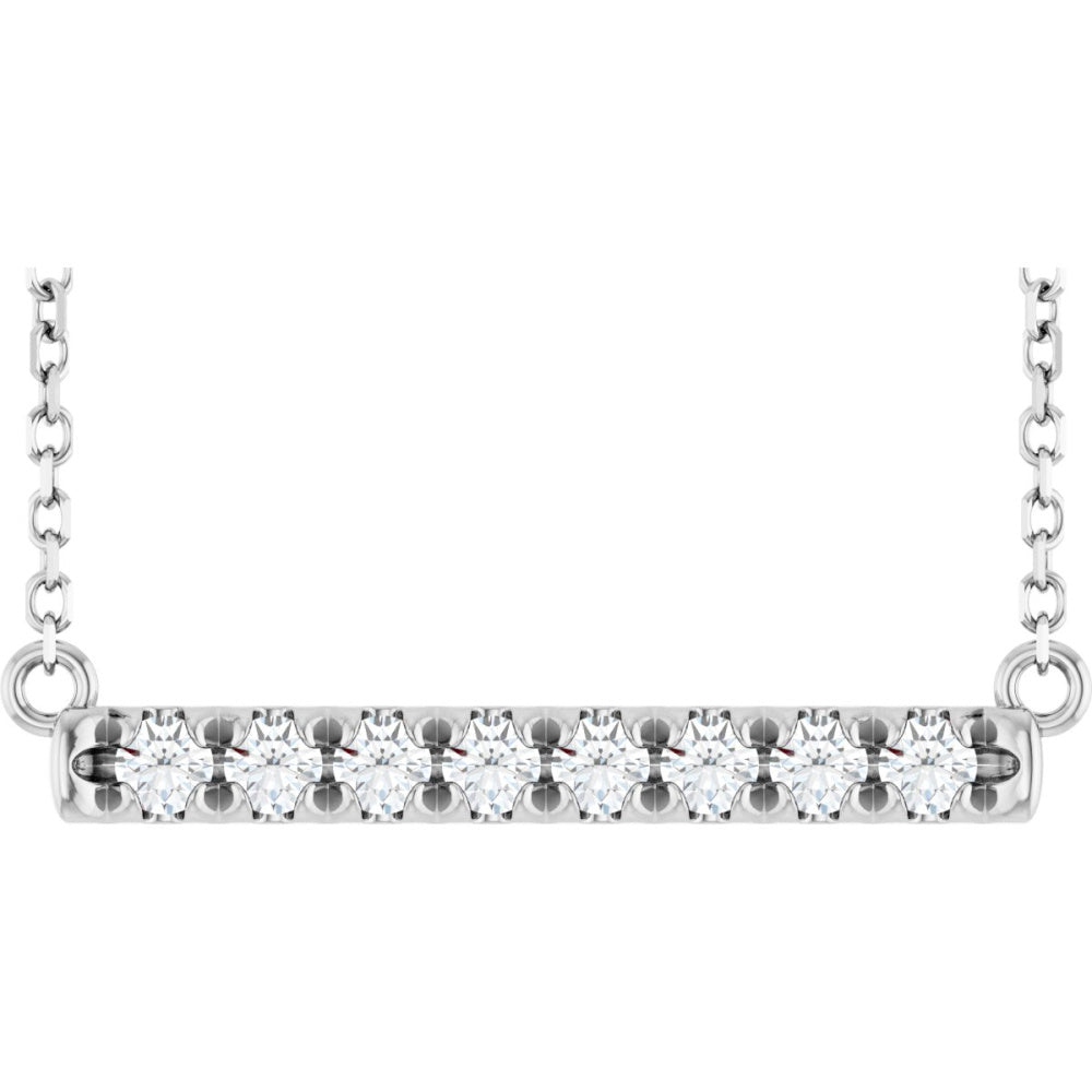 French-Set Bar Necklace or Center