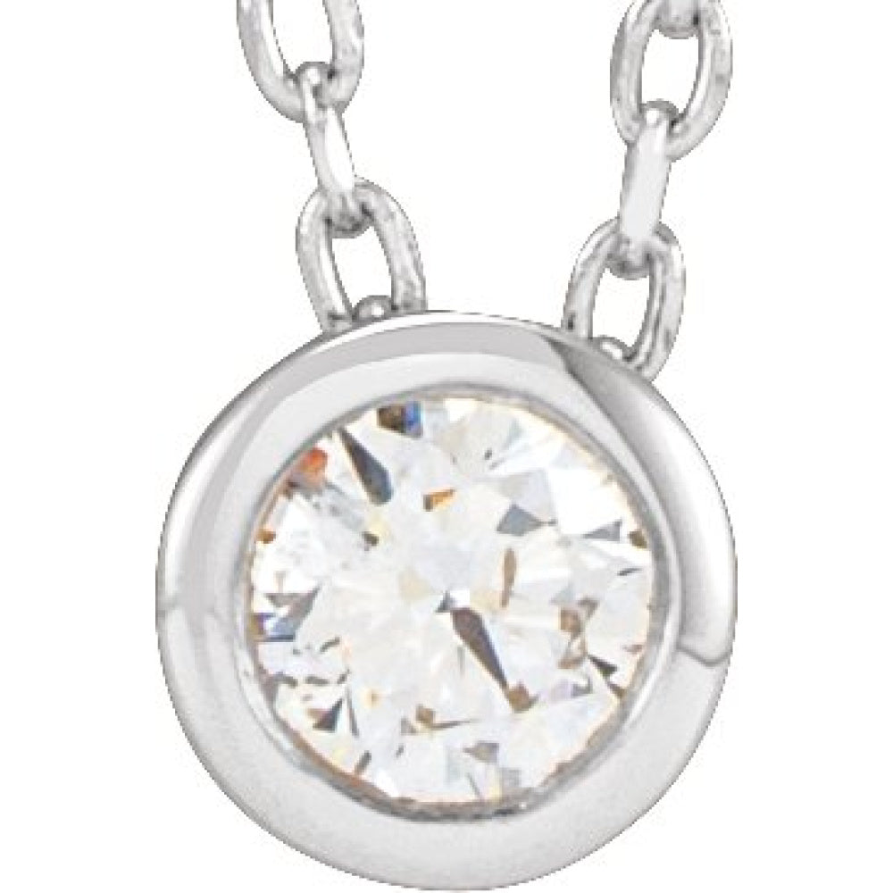 Solitaire Bezel-Set Necklace