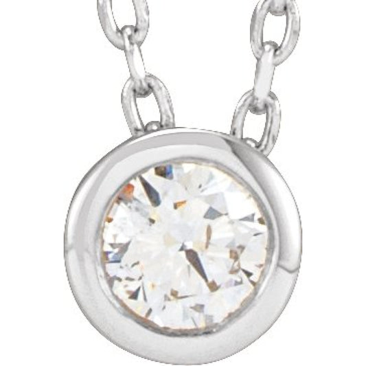 Solitaire Bezel-Set Necklace