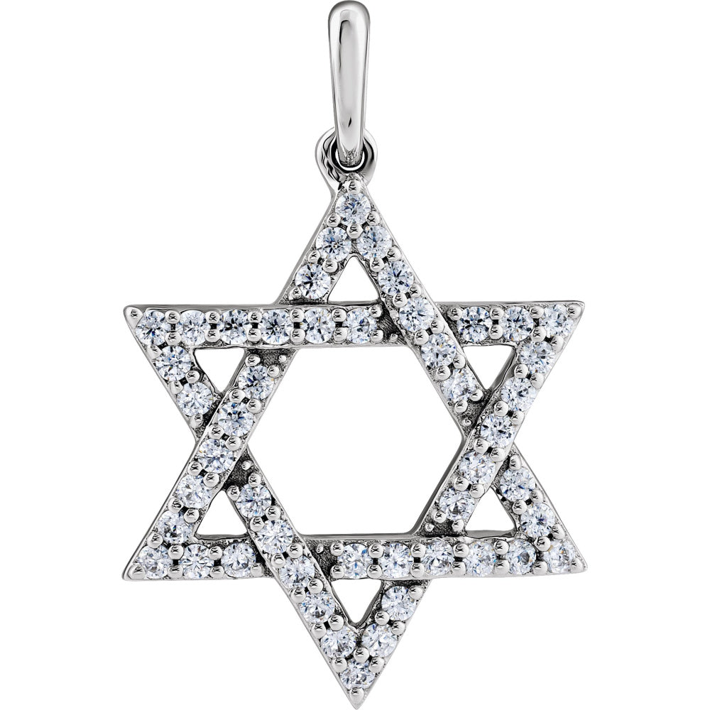Accented Star of David Pendant