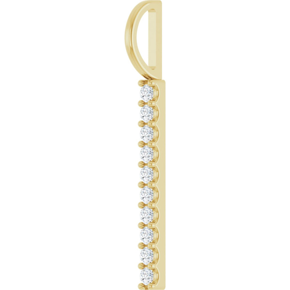 Vertical Bar Necklace or Charm/Pendant