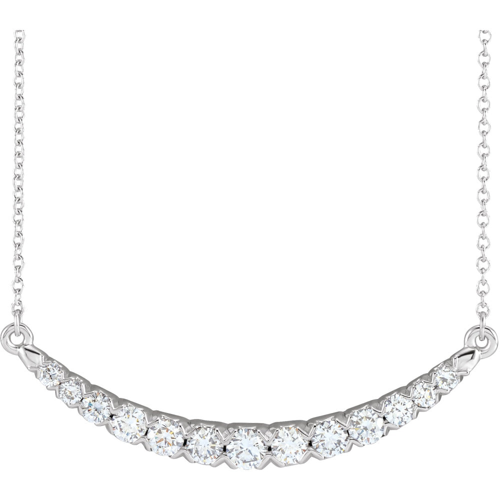 Lab-Grown Diamond Bar Necklace