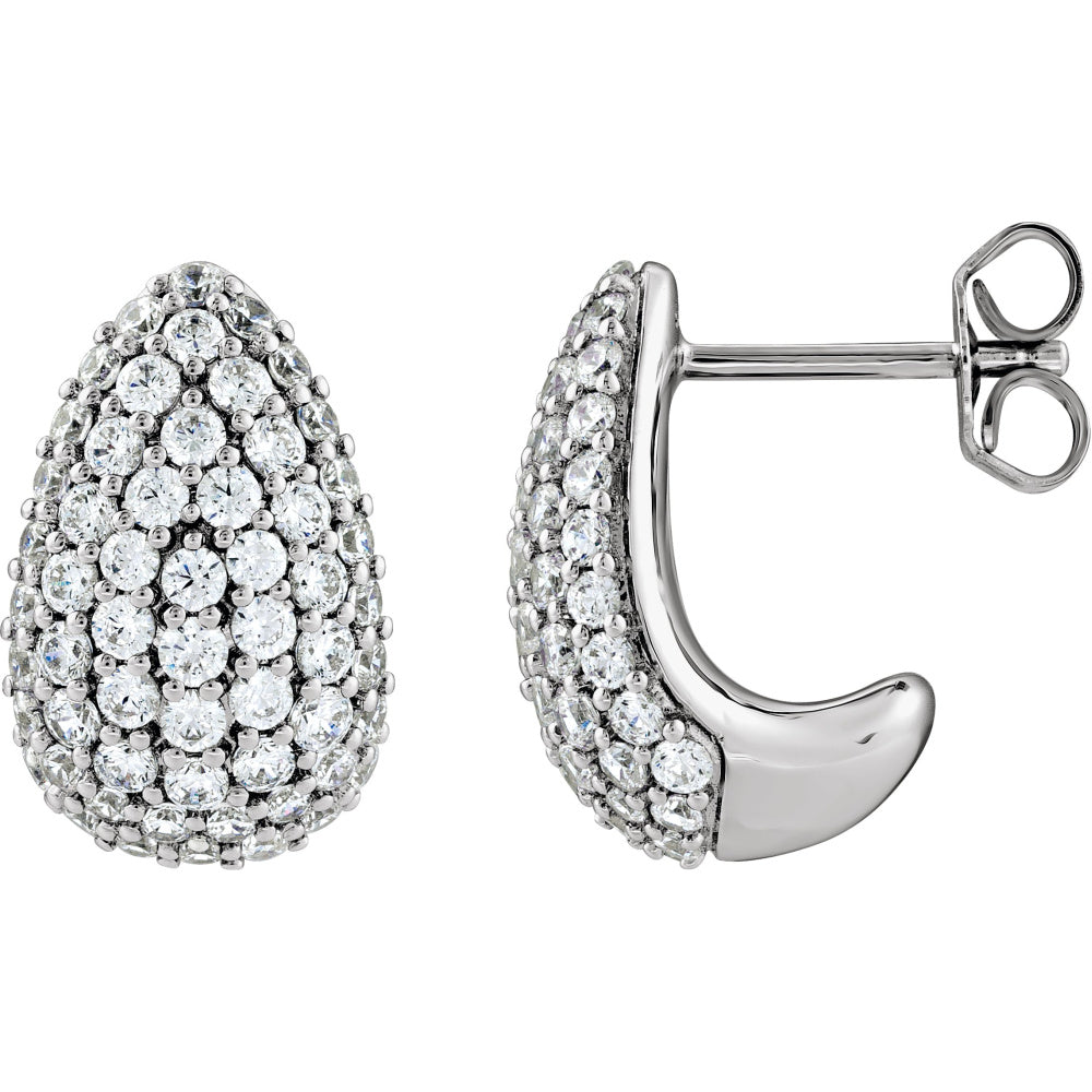 Pavé-Style Teardrop Earrings