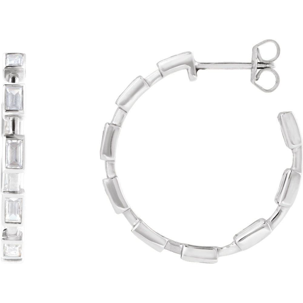 Lab-Grown Diamond Hoop Earrings