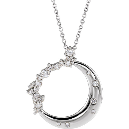 Crescent Moon Necklace or Pendant