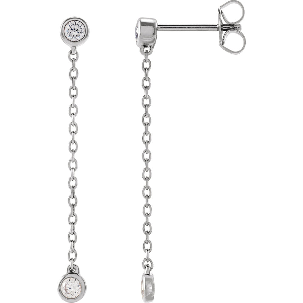 Lab-Grown Diamond Chain Earrings