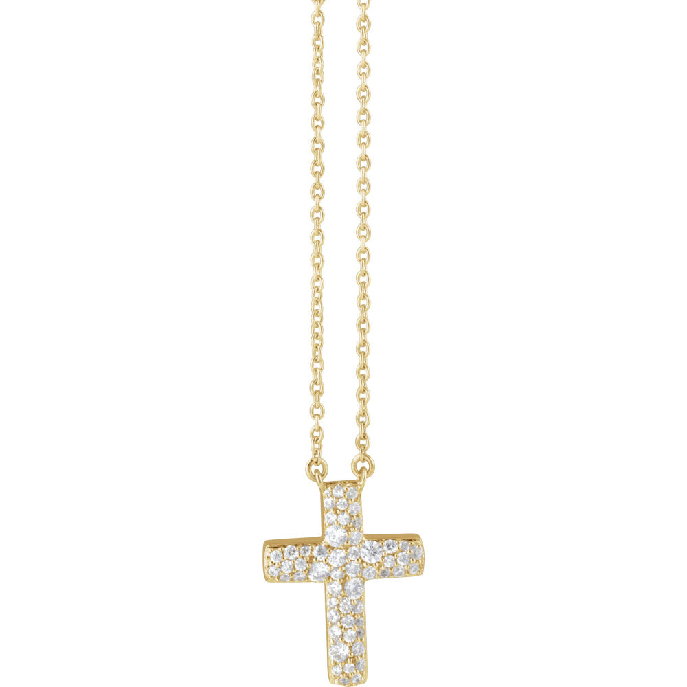 Accented Cross Necklace or Center
