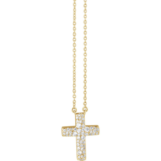 Accented Cross Necklace or Center