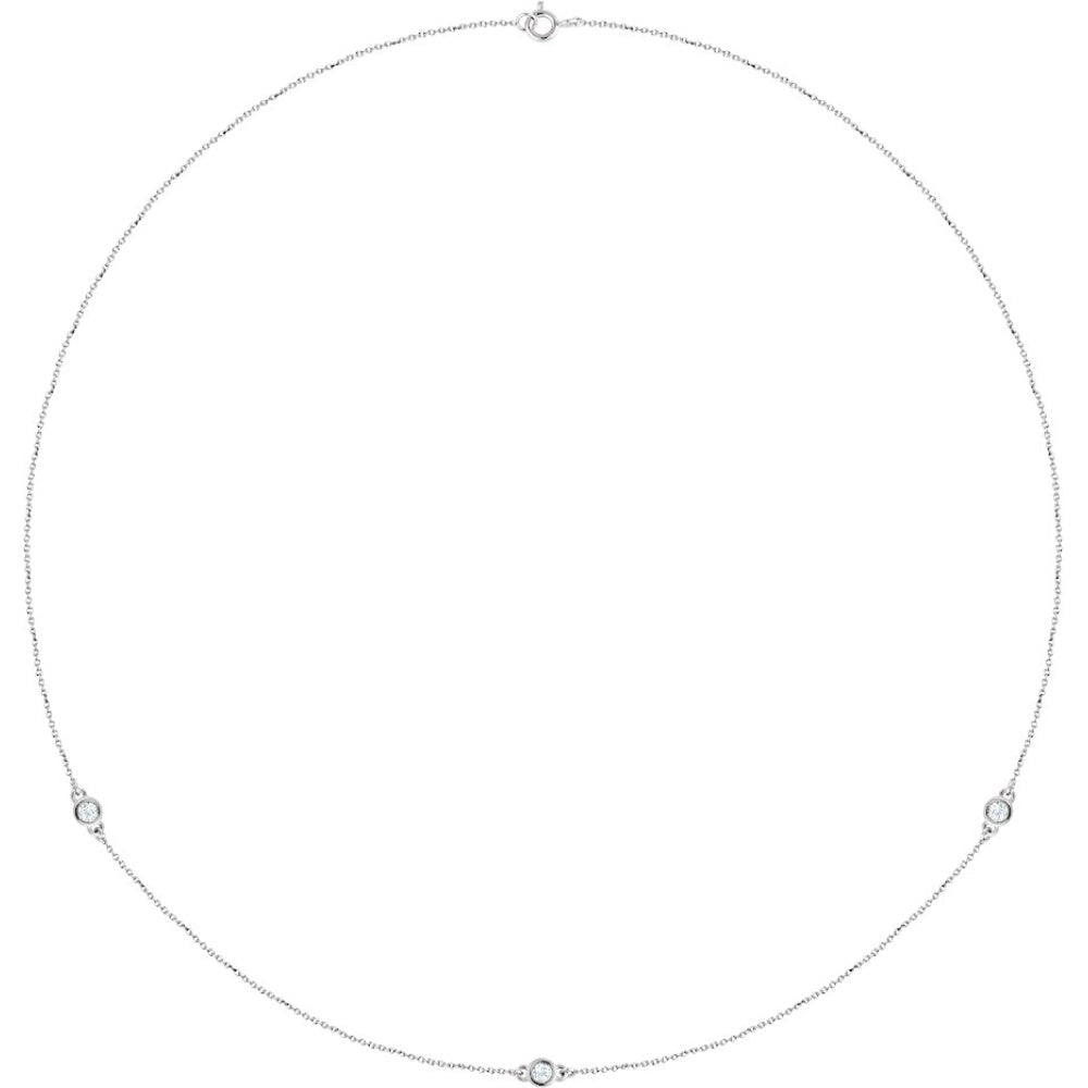 Bezel-Set Station Necklace