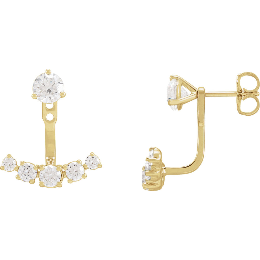 Lab-Grown Diamond Bar Earring Jackets