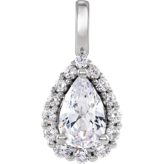 Lab-Grown Diamond Halo-Style Pendant