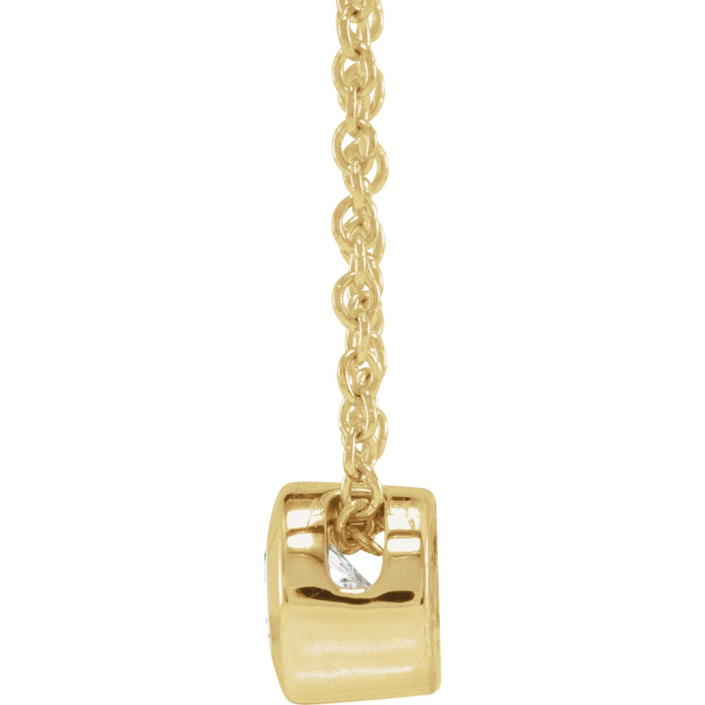 Bezel-Set Solitaire Necklace