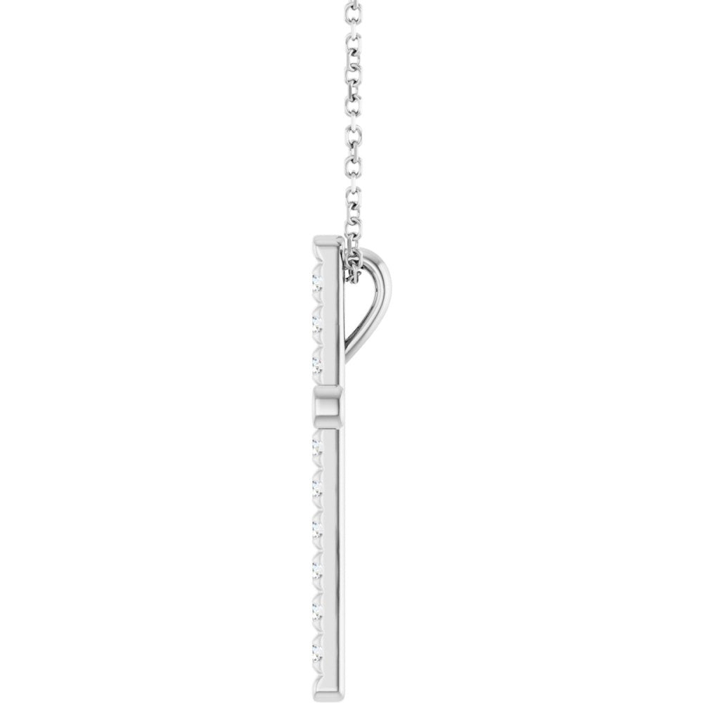 French-Set Cross Necklace or Pendant