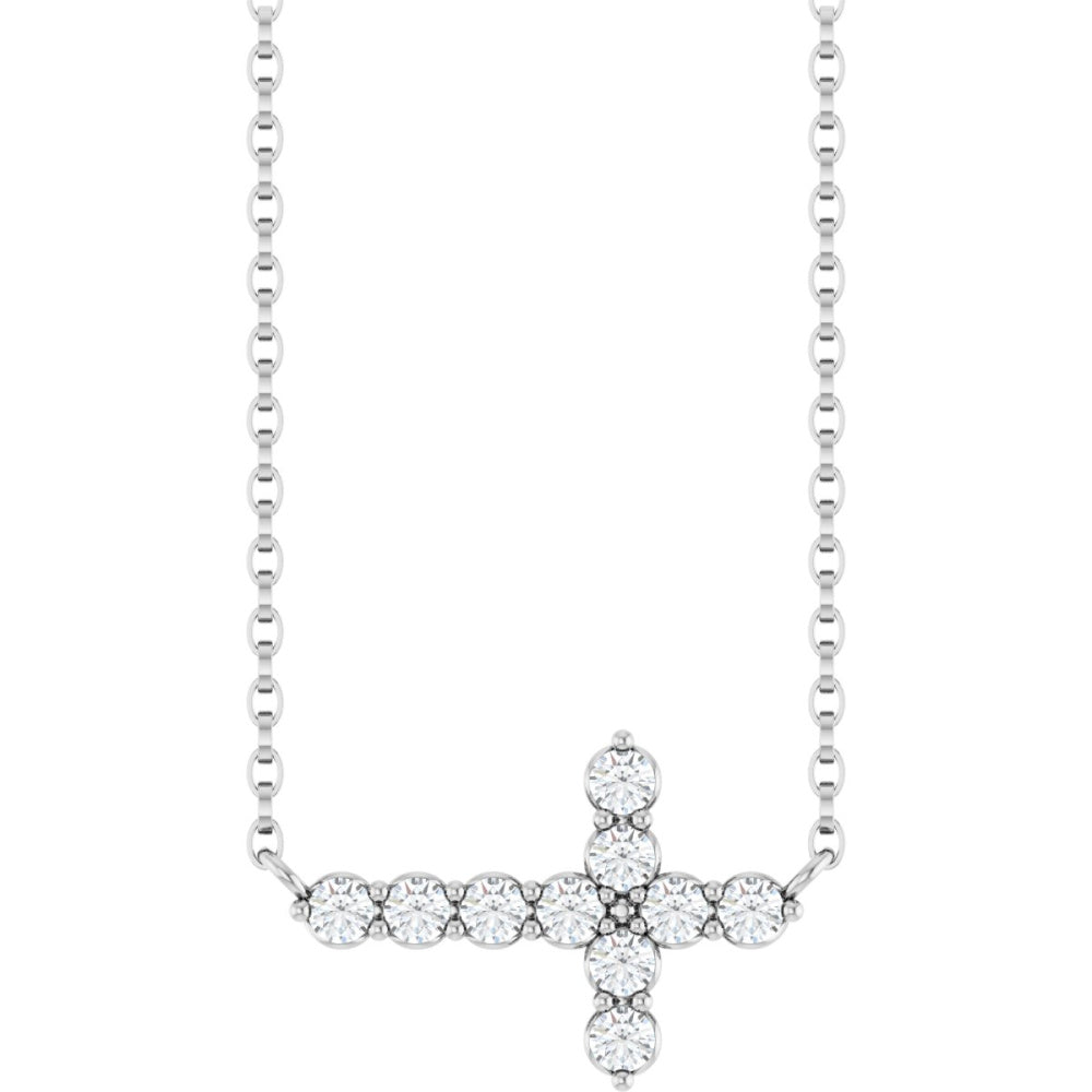 Accented Cross Necklace or Center