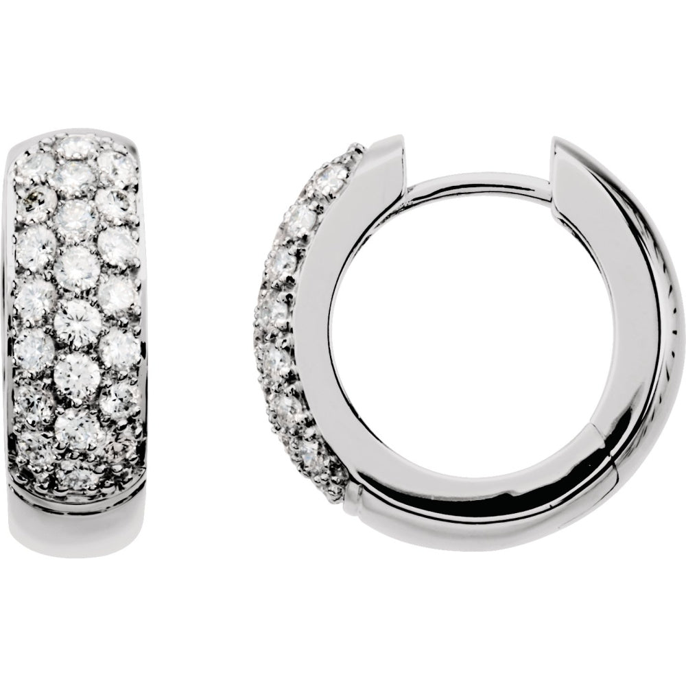 Pavé-Style Hoop Earrings