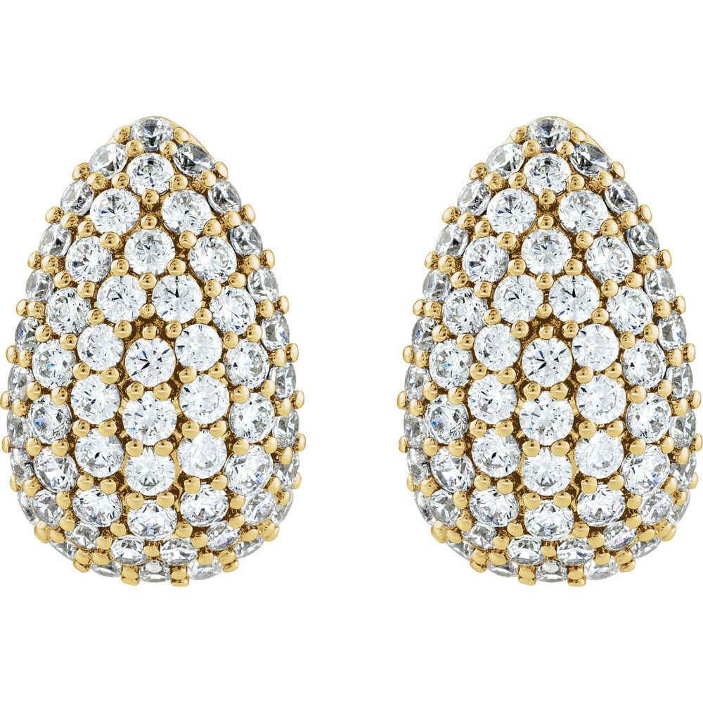 Pavé-Style Teardrop Earrings